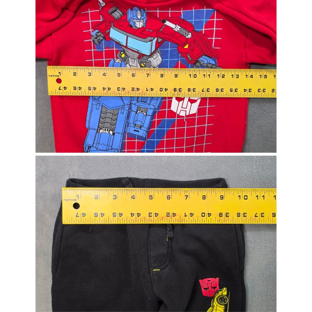 Transformers Optimus Prime Hoodie Bumblebee Joggers Boys 5T 2 Piece Lot - Picture 6 of 7
